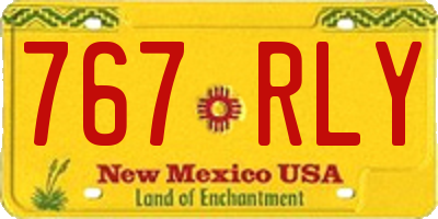 NM license plate 767RLY
