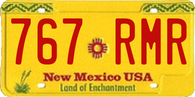 NM license plate 767RMR