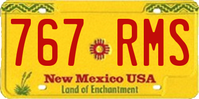 NM license plate 767RMS