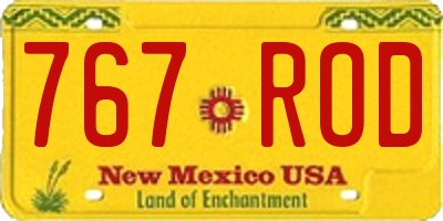 NM license plate 767ROD