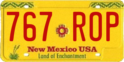 NM license plate 767ROP