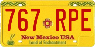 NM license plate 767RPE