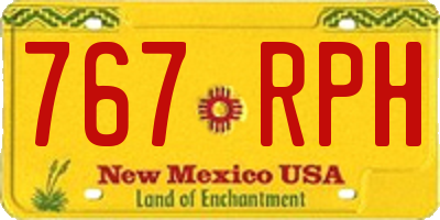 NM license plate 767RPH