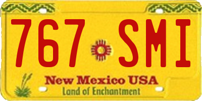 NM license plate 767SMI