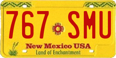 NM license plate 767SMU