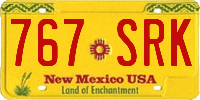 NM license plate 767SRK