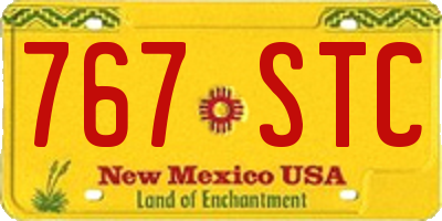 NM license plate 767STC