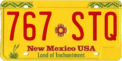 NM license plate 767STQ