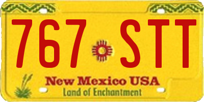 NM license plate 767STT