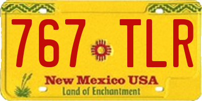 NM license plate 767TLR