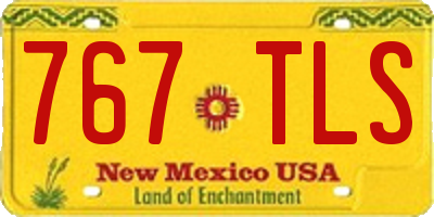 NM license plate 767TLS