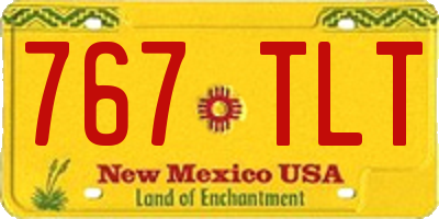 NM license plate 767TLT