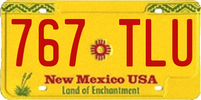 NM license plate 767TLU