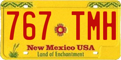 NM license plate 767TMH