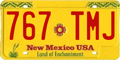 NM license plate 767TMJ