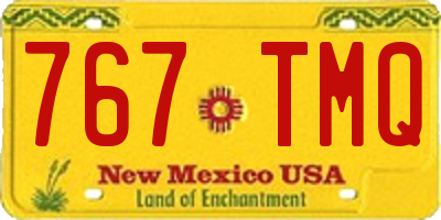 NM license plate 767TMQ