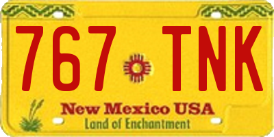NM license plate 767TNK