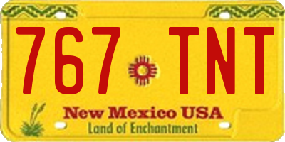 NM license plate 767TNT