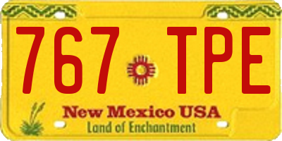 NM license plate 767TPE