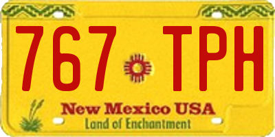 NM license plate 767TPH