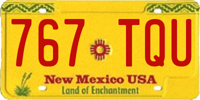 NM license plate 767TQU