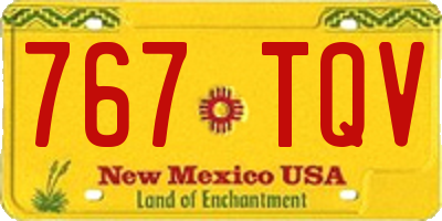 NM license plate 767TQV