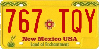 NM license plate 767TQY