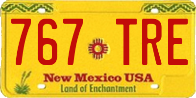 NM license plate 767TRE
