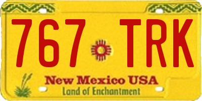 NM license plate 767TRK