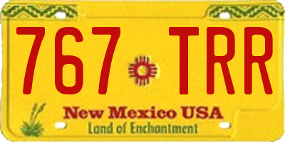NM license plate 767TRR