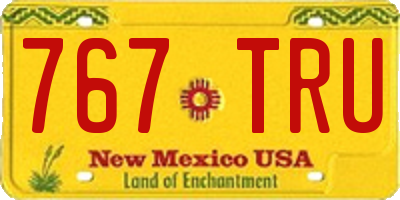 NM license plate 767TRU