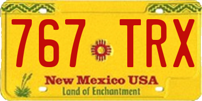 NM license plate 767TRX