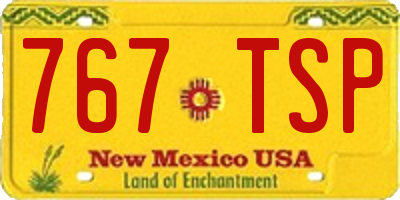 NM license plate 767TSP