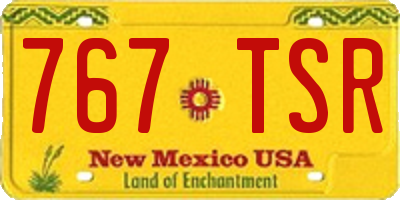 NM license plate 767TSR