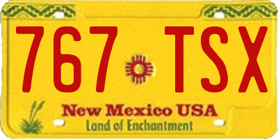 NM license plate 767TSX