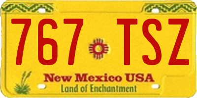 NM license plate 767TSZ