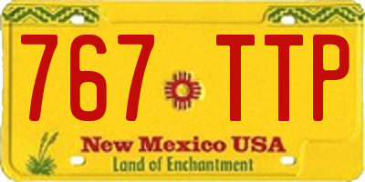 NM license plate 767TTP