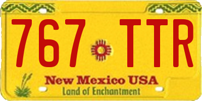 NM license plate 767TTR