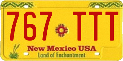 NM license plate 767TTT