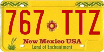 NM license plate 767TTZ