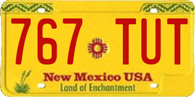 NM license plate 767TUT