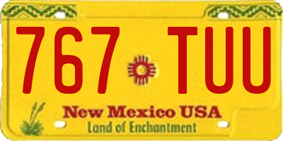 NM license plate 767TUU