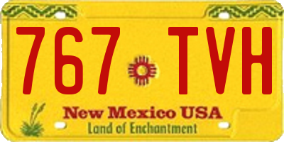 NM license plate 767TVH