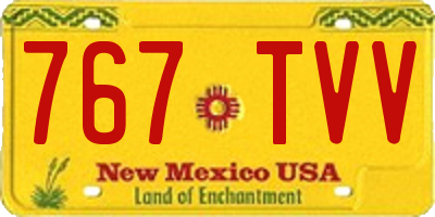 NM license plate 767TVV