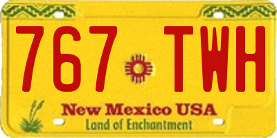 NM license plate 767TWH