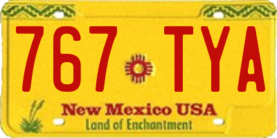 NM license plate 767TYA