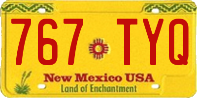 NM license plate 767TYQ