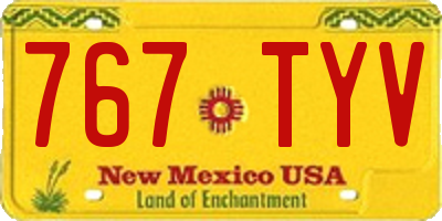 NM license plate 767TYV
