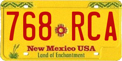 NM license plate 768RCA