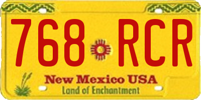 NM license plate 768RCR